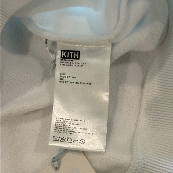 Kith Invisible Friends White Hoodie with Blue Graphic - Picture 4 of 5